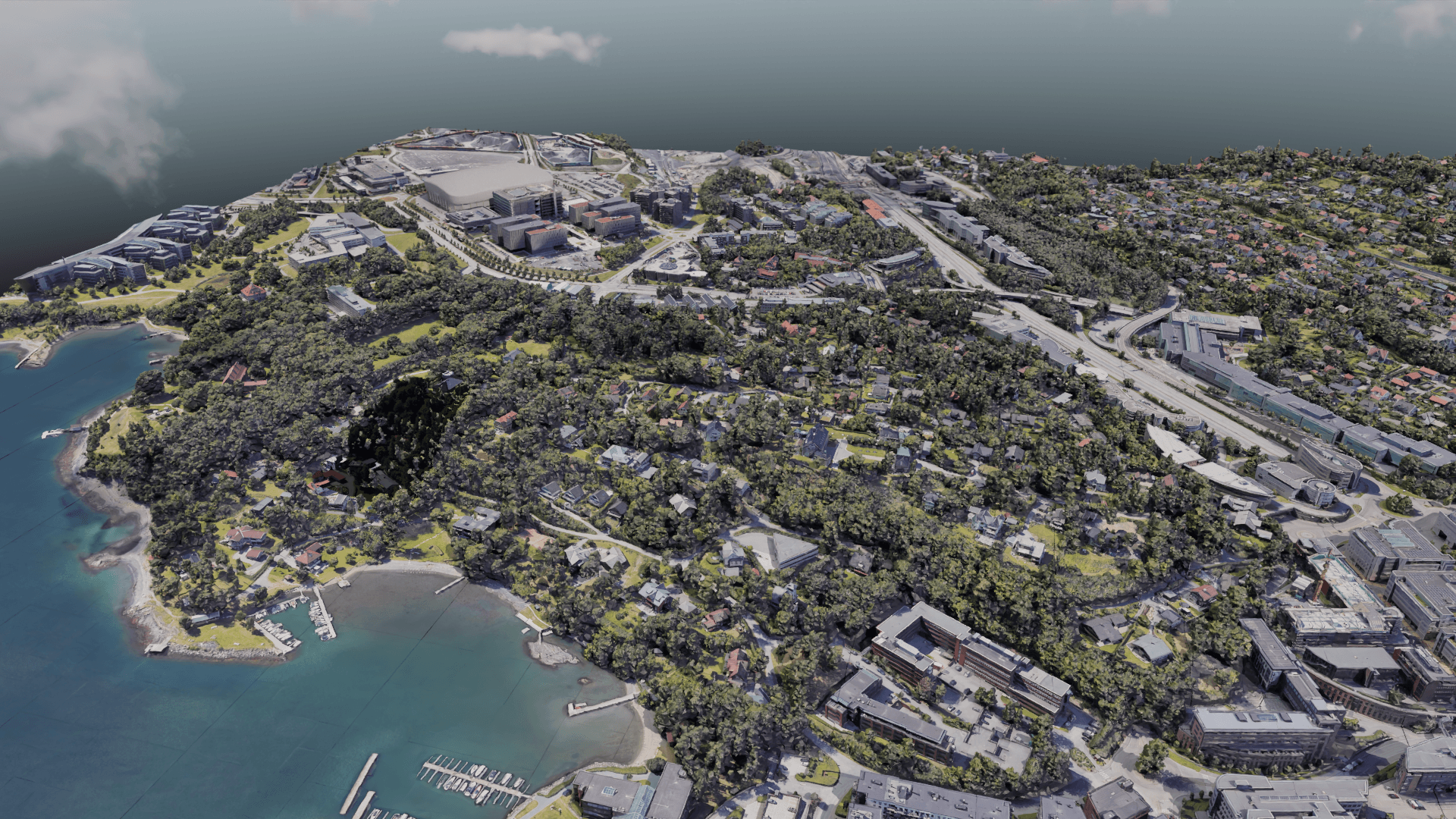 Visualization for the path from Lysaker station to Unity Arena